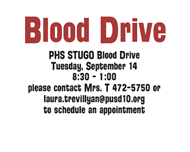 Blood Drive information