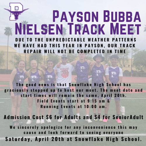 PHS Bubba Nielson Track and Field Invitational!